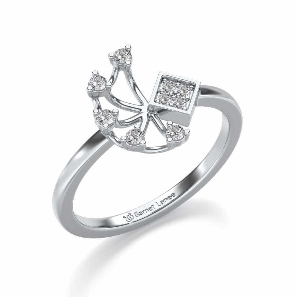 Falak Silver Ring - White Gold - Image 1