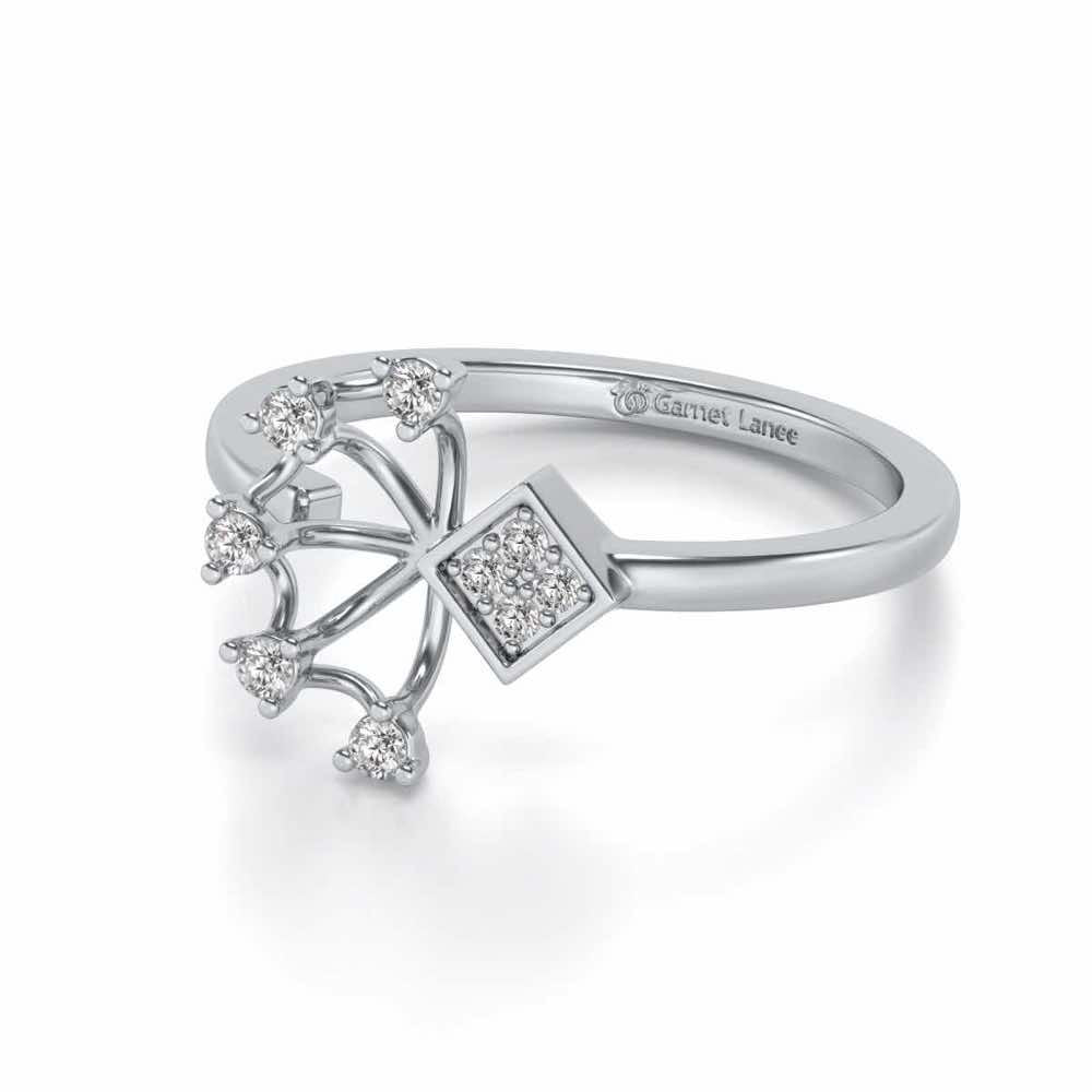 Falak Silver Ring - White Gold - Image 2