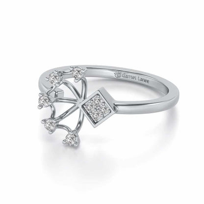 Falak Silver Ring - White Gold - Image 2