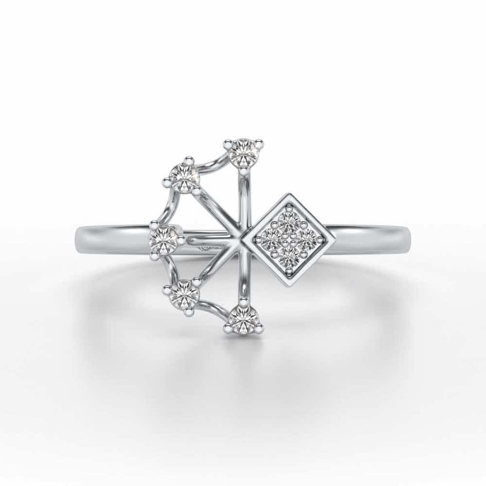 Falak Silver Ring - White Gold - Image 4