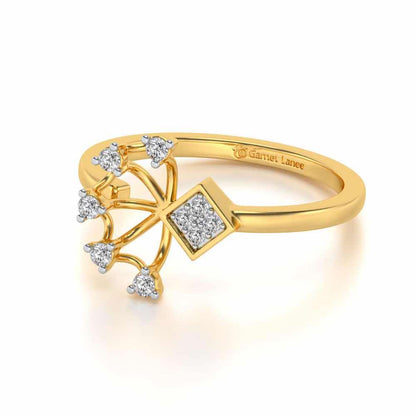 Falak Silver Ring - Yellow Gold - Image 2