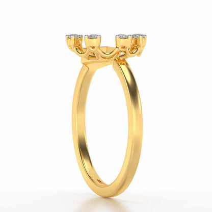 Falak Silver Ring - Yellow Gold - Image 3