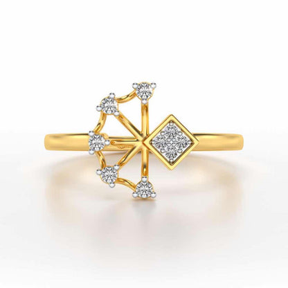 Falak Silver Ring - Yellow Gold - Image 4