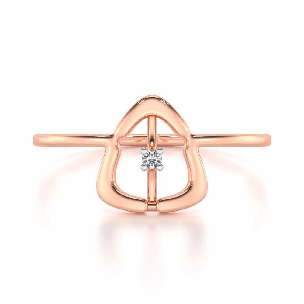 Fame Silver Ring - Rose Gold - Image 4