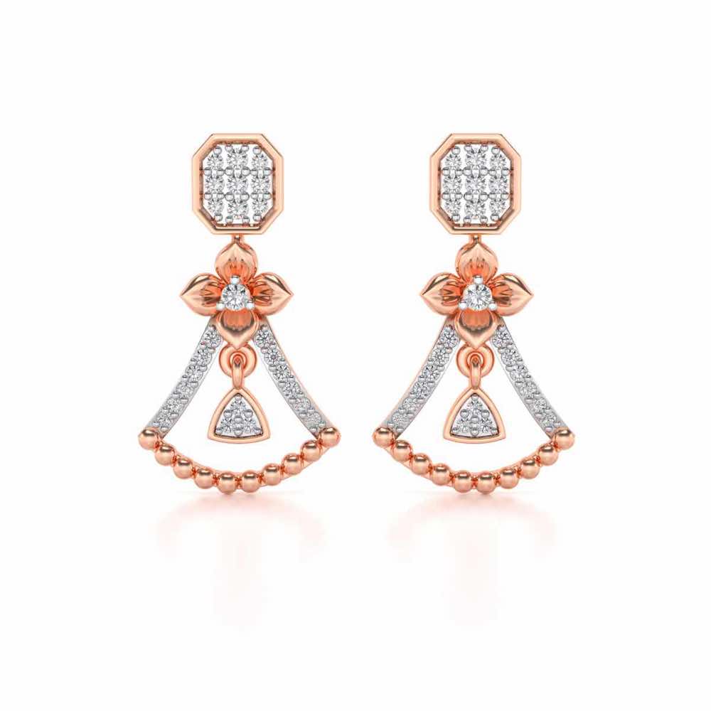 Fancy Drops Earrings - Rose Gold - Image 1