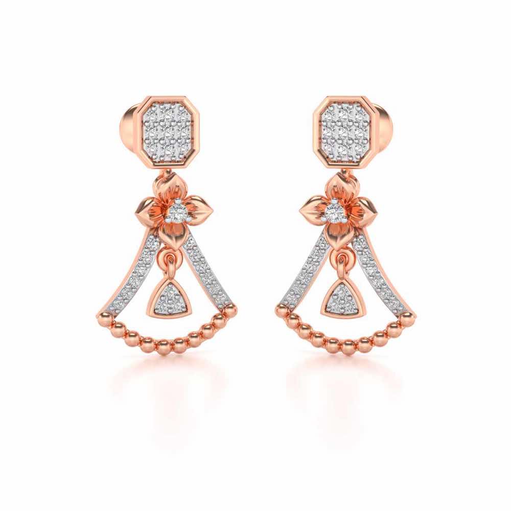 Fancy Drops Earrings - Rose Gold - Image 2