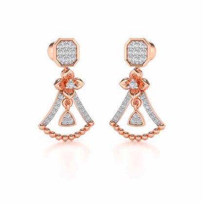 Fancy Drops Earrings - Rose Gold - Image 2