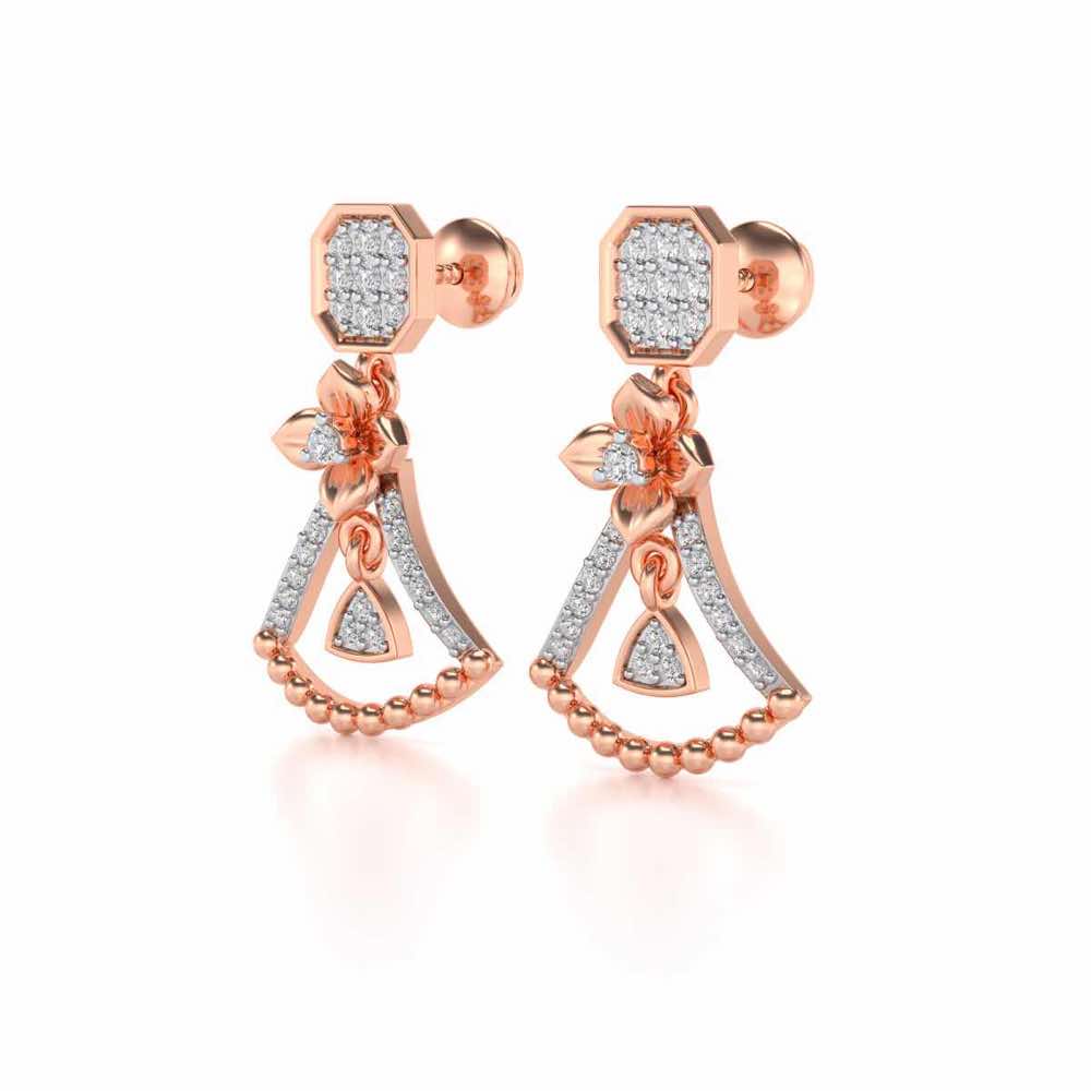 Fancy Drops Earrings - Rose Gold - Image 3