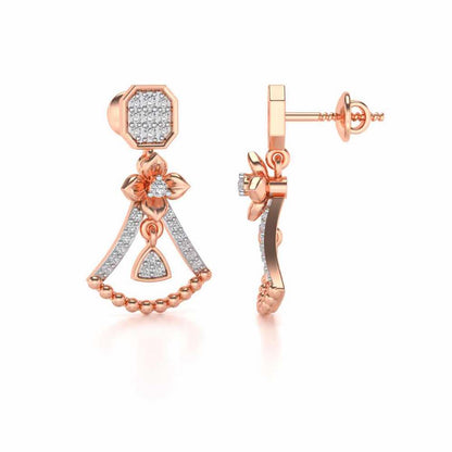Fancy Drops Earrings - Rose Gold - Image 4