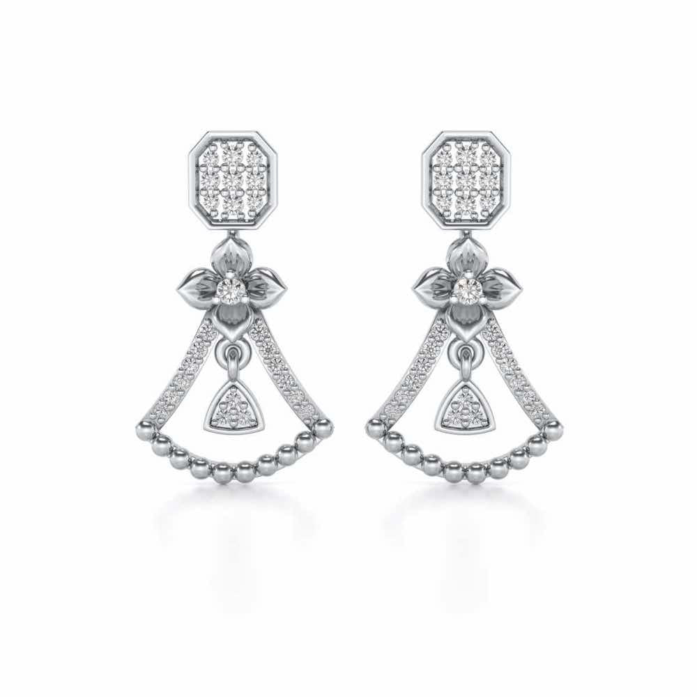 Fancy Drops Earrings - White Gold - Image 1