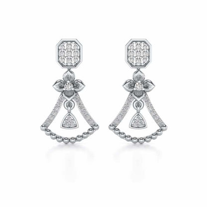 Fancy Drops Earrings - White Gold - Image 1
