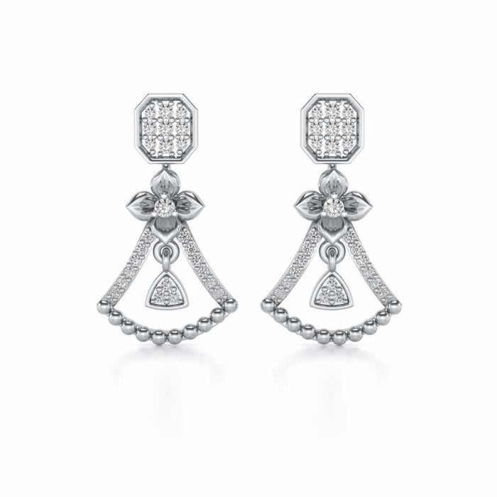 Fancy Drops Earrings - White Gold - Image 1
