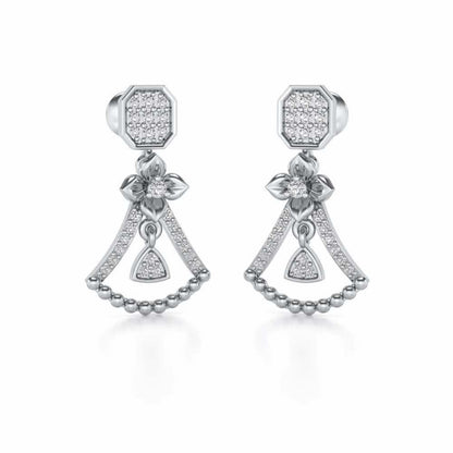 Fancy Drops Earrings - White Gold - Image 2