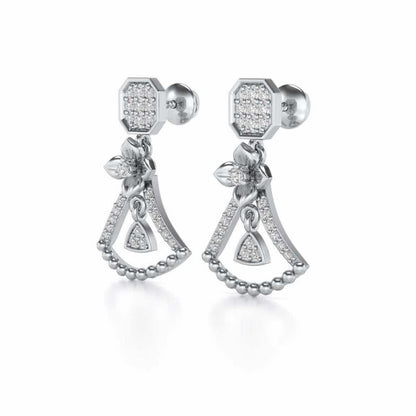Fancy Drops Earrings - White Gold - Image 3