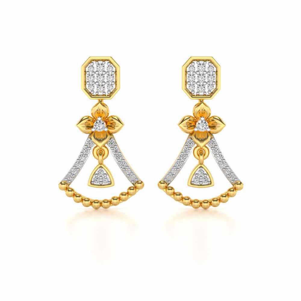 Fancy Drops Earrings - Yellow Gold - Image 1