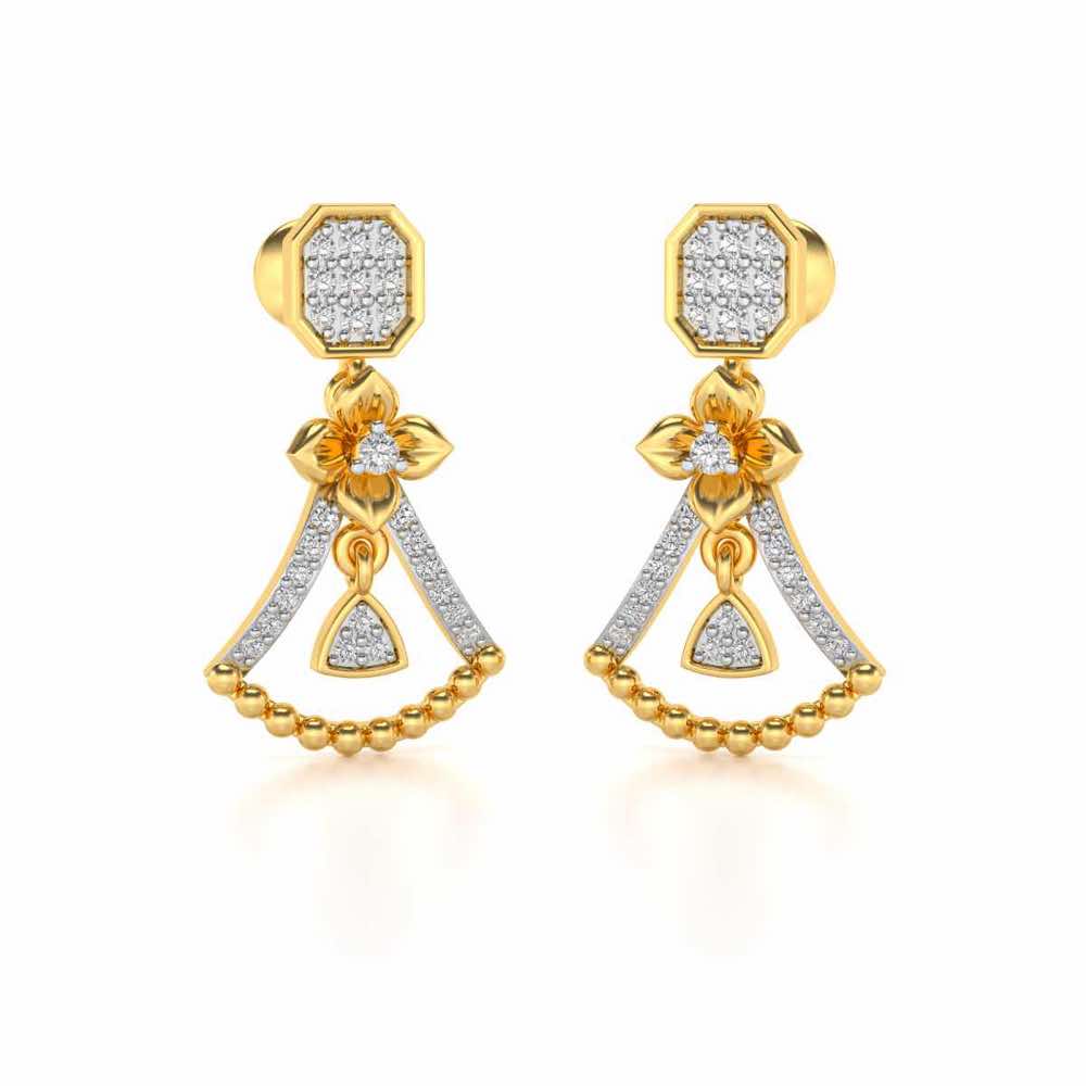Fancy Drops Earrings - Yellow Gold - Image 2