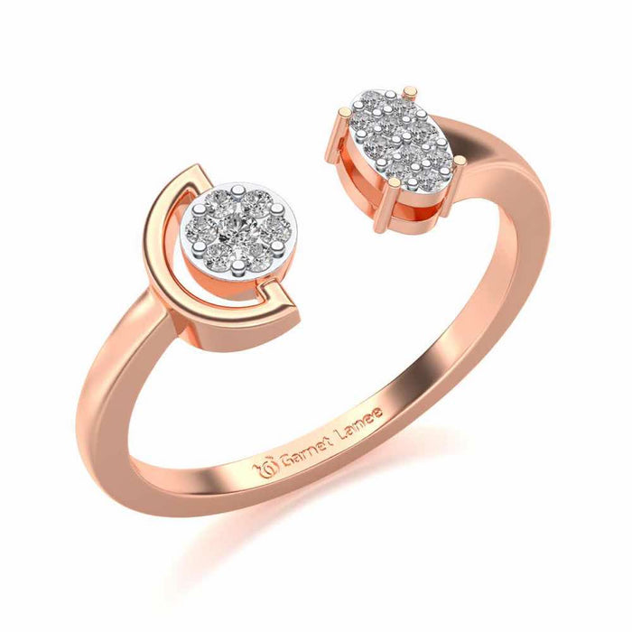 Farida Silver Ring - Rose Gold - Image 1