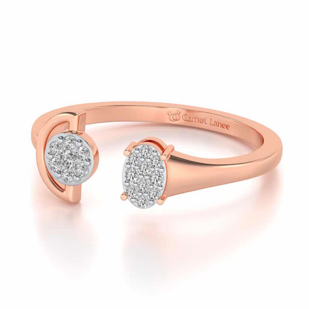 Farida Silver Ring - Rose Gold - Image 2