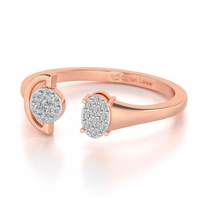 Farida Silver Ring - Rose Gold - Image 2