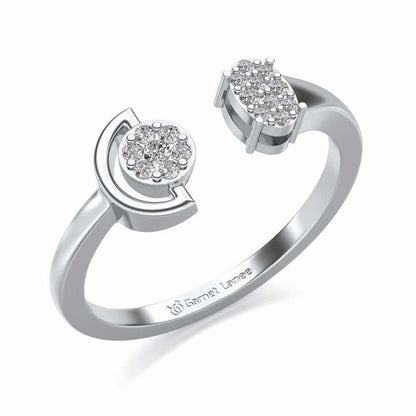 Farida Silver Ring - White Gold - Image 1