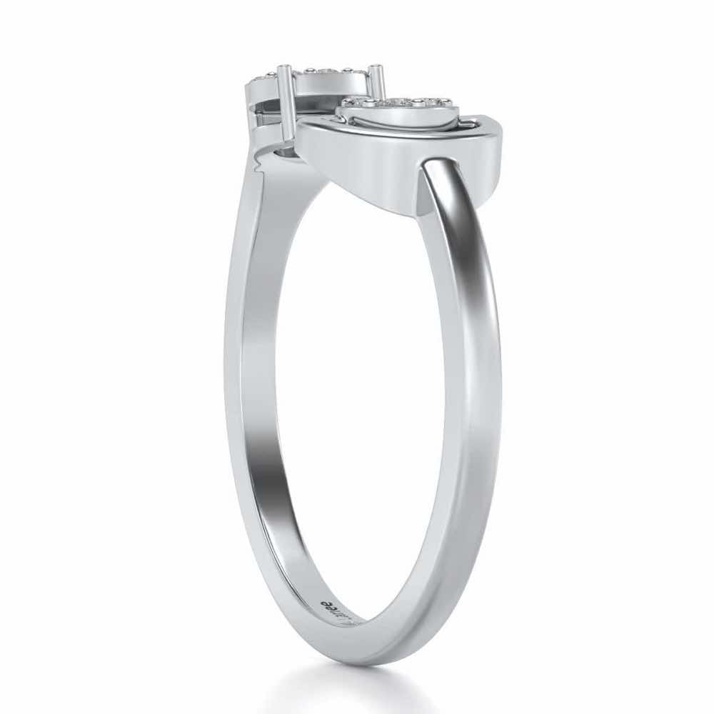 Farida Silver Ring - White Gold - Image 3