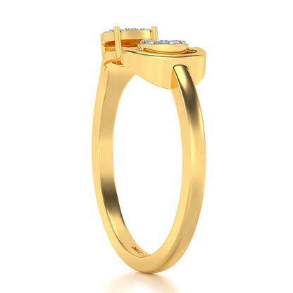 Farida Silver Ring - Yellow Gold - Image 3