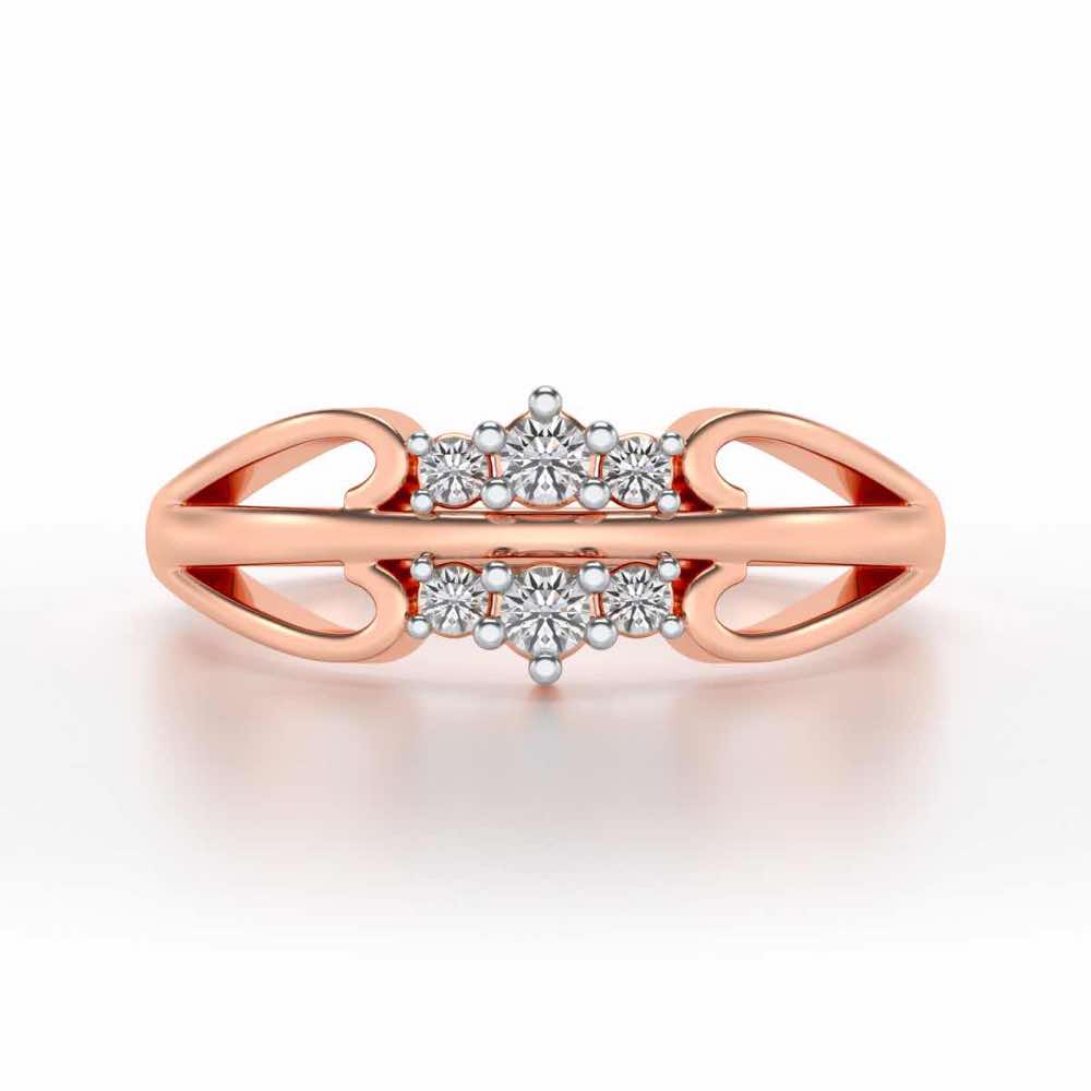 Farishta Silver Ring - Rose Gold - Image 4