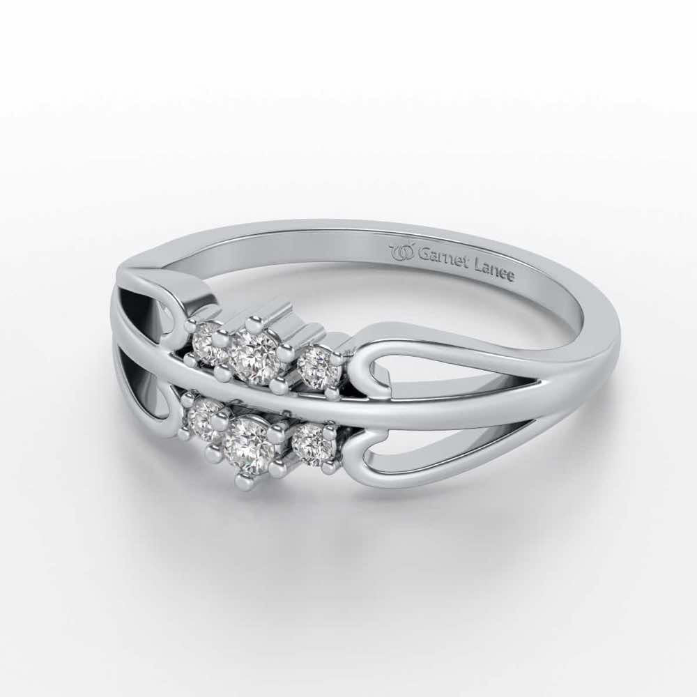 Farishta Silver Ring - White Gold - Image 2