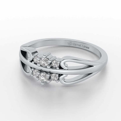 Farishta Silver Ring - White Gold - Image 2