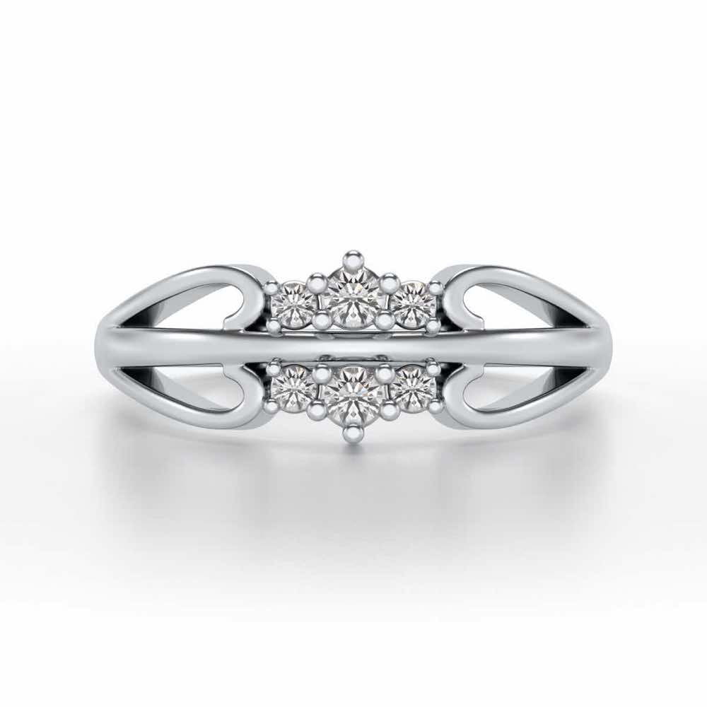 Farishta Silver Ring - White Gold - Image 4