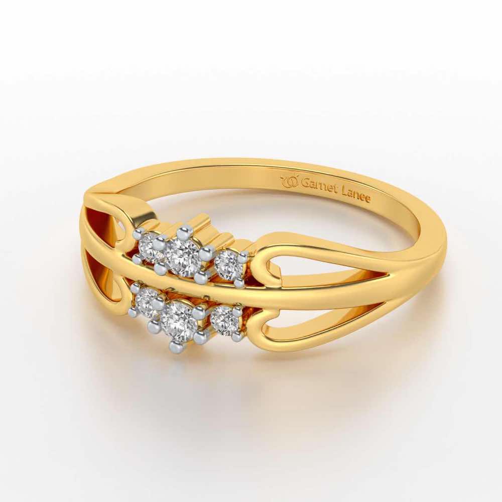 Farishta Silver Ring - Yellow Gold - Image 2