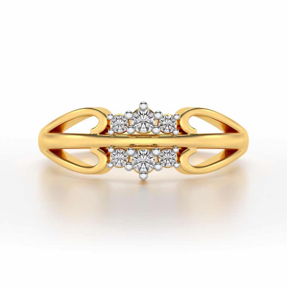 Farishta Silver Ring - Yellow Gold - Image 4