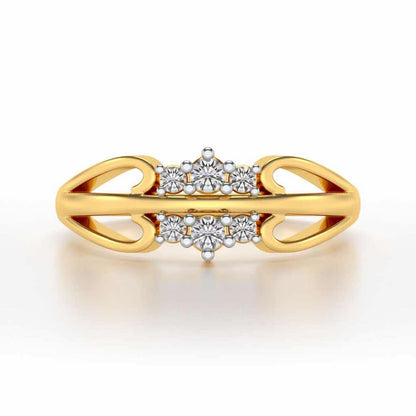 Farishta Silver Ring - Yellow Gold - Image 4