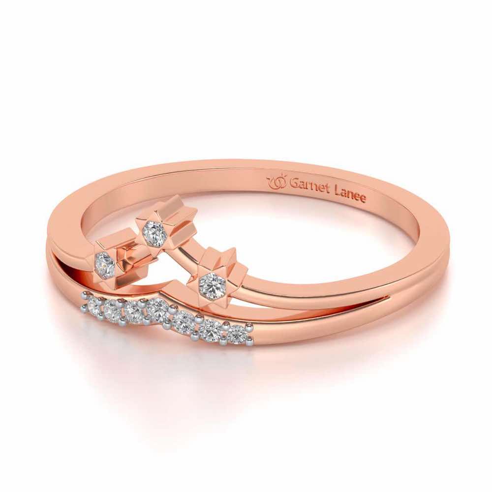 Farzeen Silver Ring - Rose Gold - Image 2