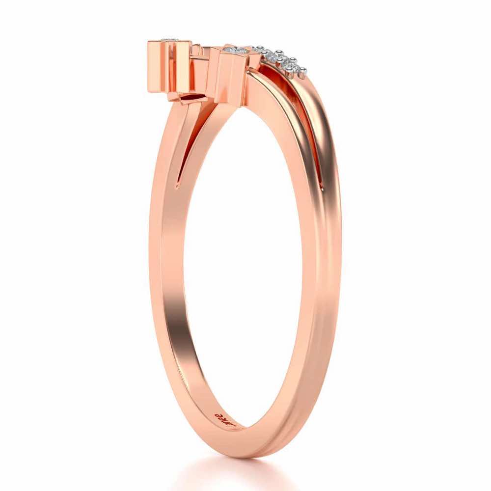 Farzeen Silver Ring - Rose Gold - Image 3