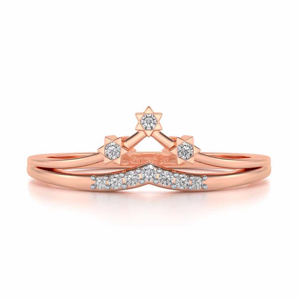 Farzeen Silver Ring - Rose Gold - Image 4