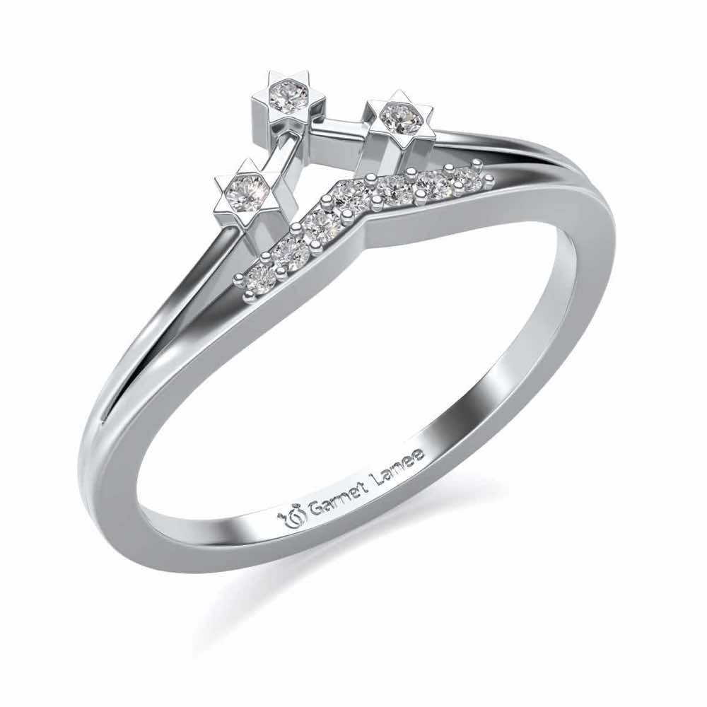 Farzeen Silver Ring - White Gold - Image 1