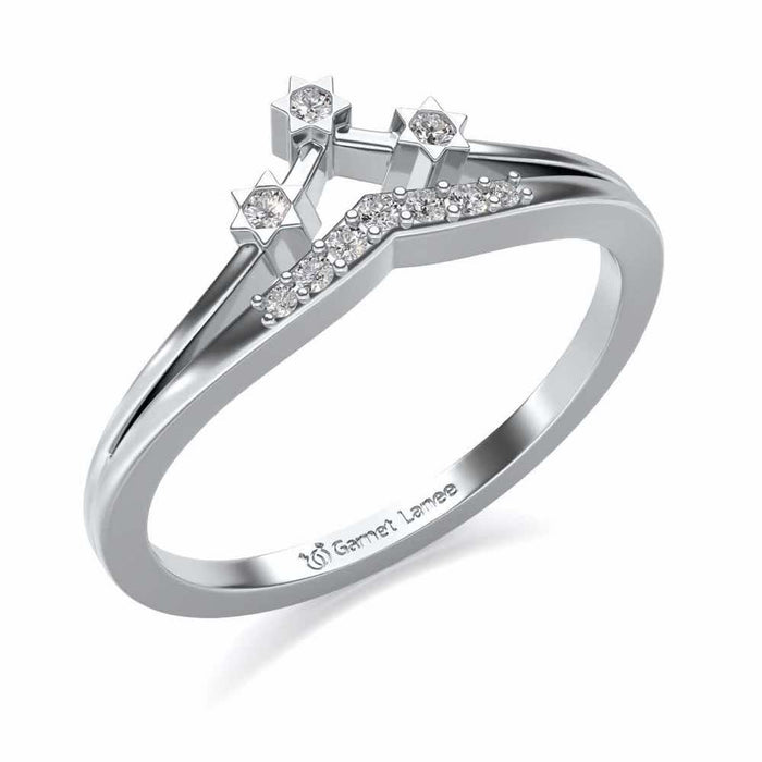 Farzeen Silver Ring - White Gold - Image 1