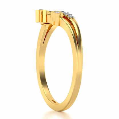 Farzeen Silver Ring - Yellow Gold - Image 3