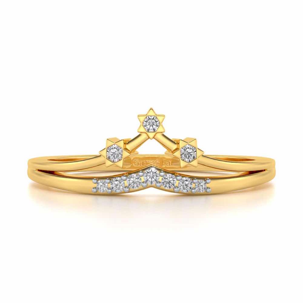 Farzeen Silver Ring - Yellow Gold - Image 4