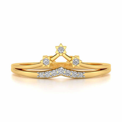 Farzeen Silver Ring - Yellow Gold - Image 4