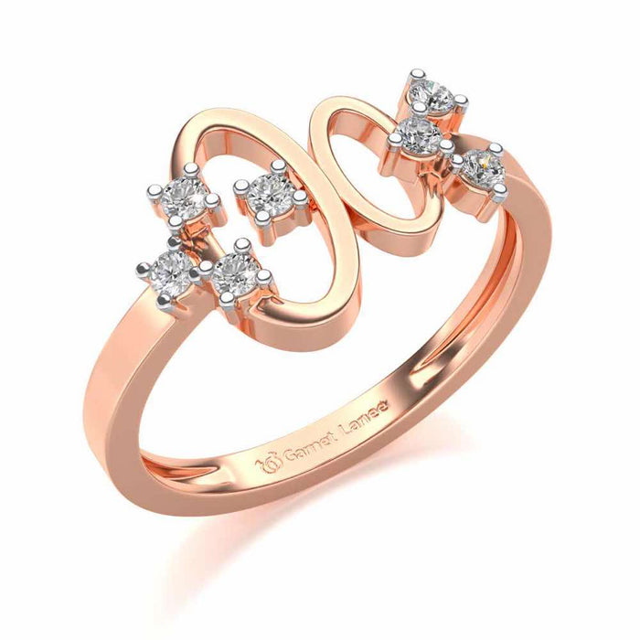 Fashionista Silver Ring - Rose Gold - Image 1