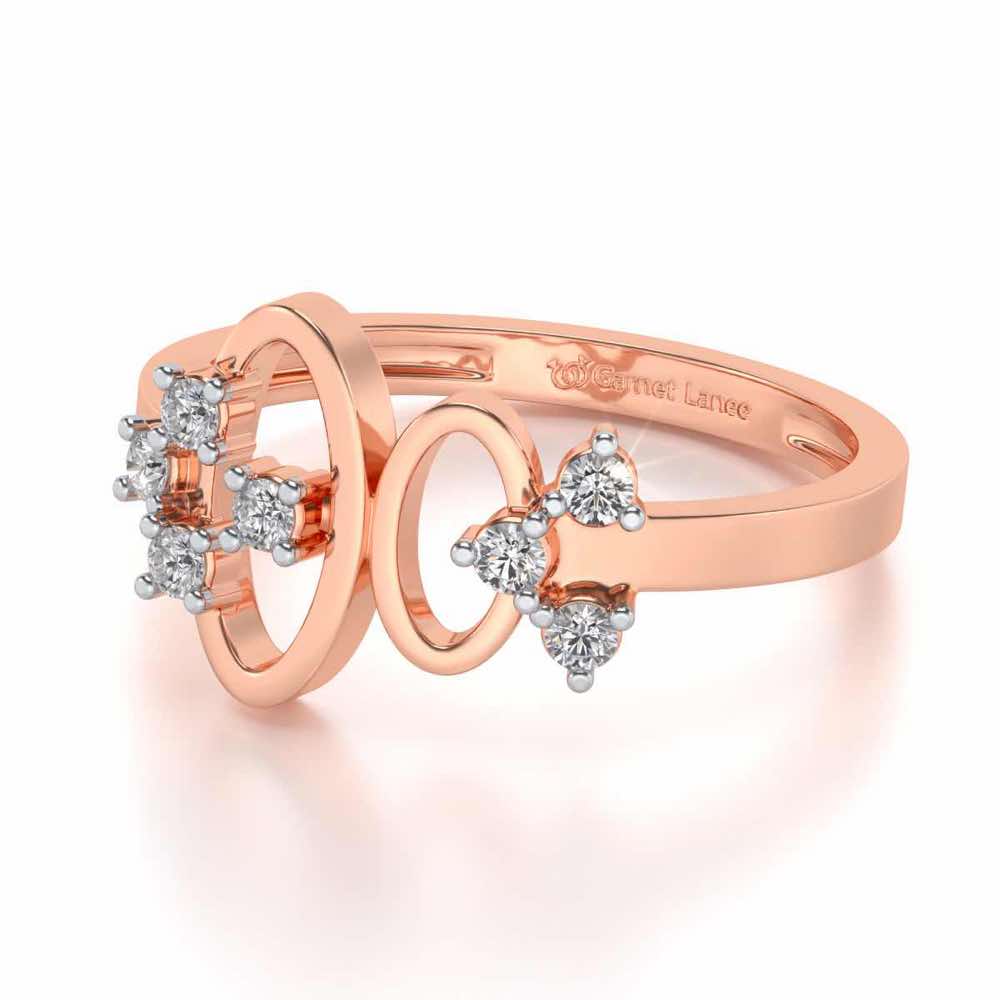 Fashionista Silver Ring - Rose Gold - Image 2
