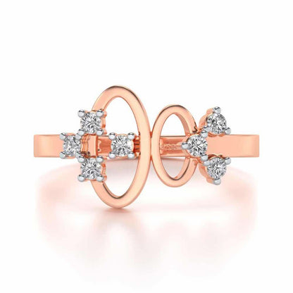 Fashionista Silver Ring - Rose Gold - Image 4