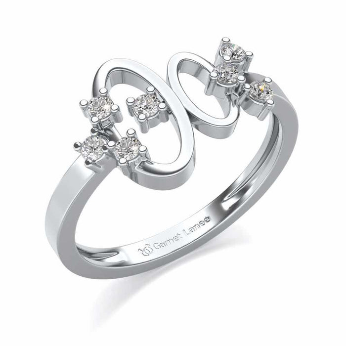 Fashionista Silver Ring - White Gold - Image 1