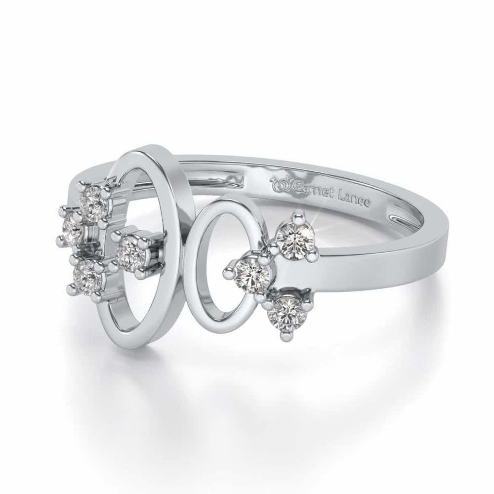 Fashionista Silver Ring - White Gold - Image 2