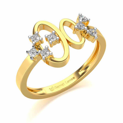 Fashionista Silver Ring - Yellow Gold - Image 1