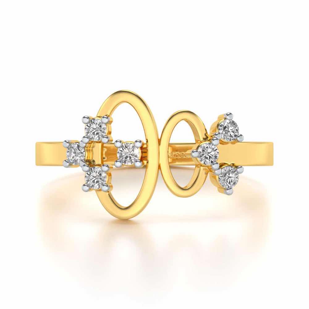 Fashionista Silver Ring - Yellow Gold - Image 4