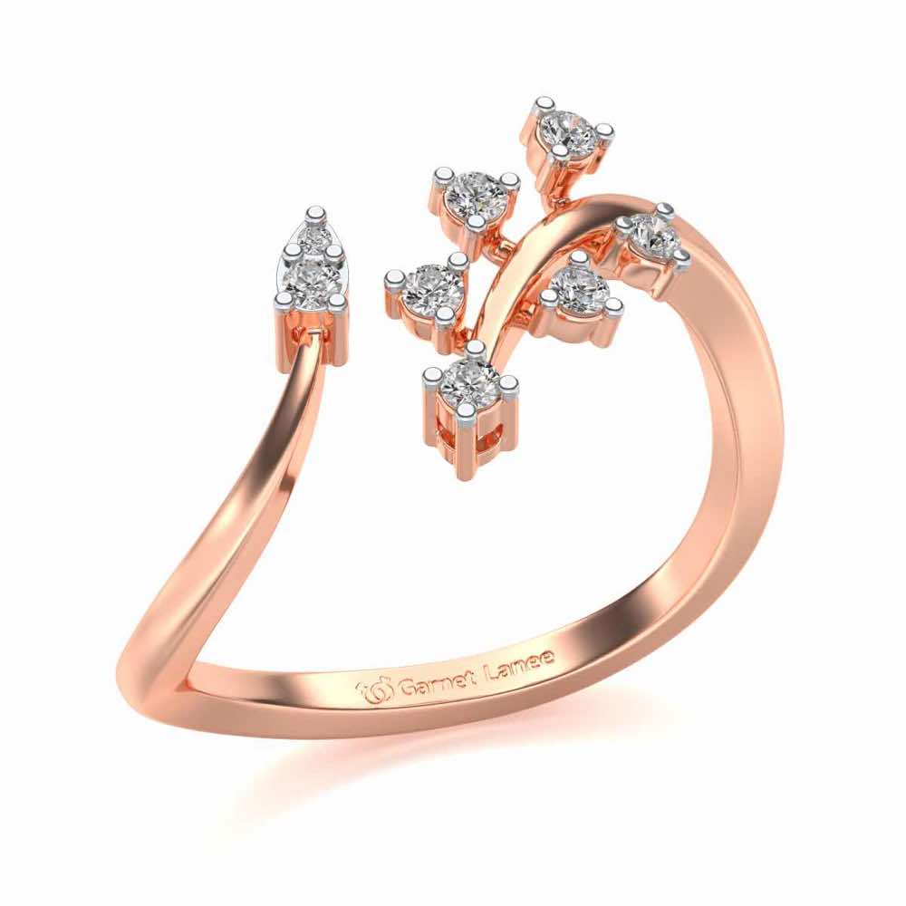 Fateha Silver Ring - Rose Gold - Image 1