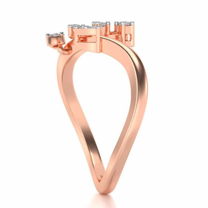 Fateha Silver Ring - Rose Gold - Image 3